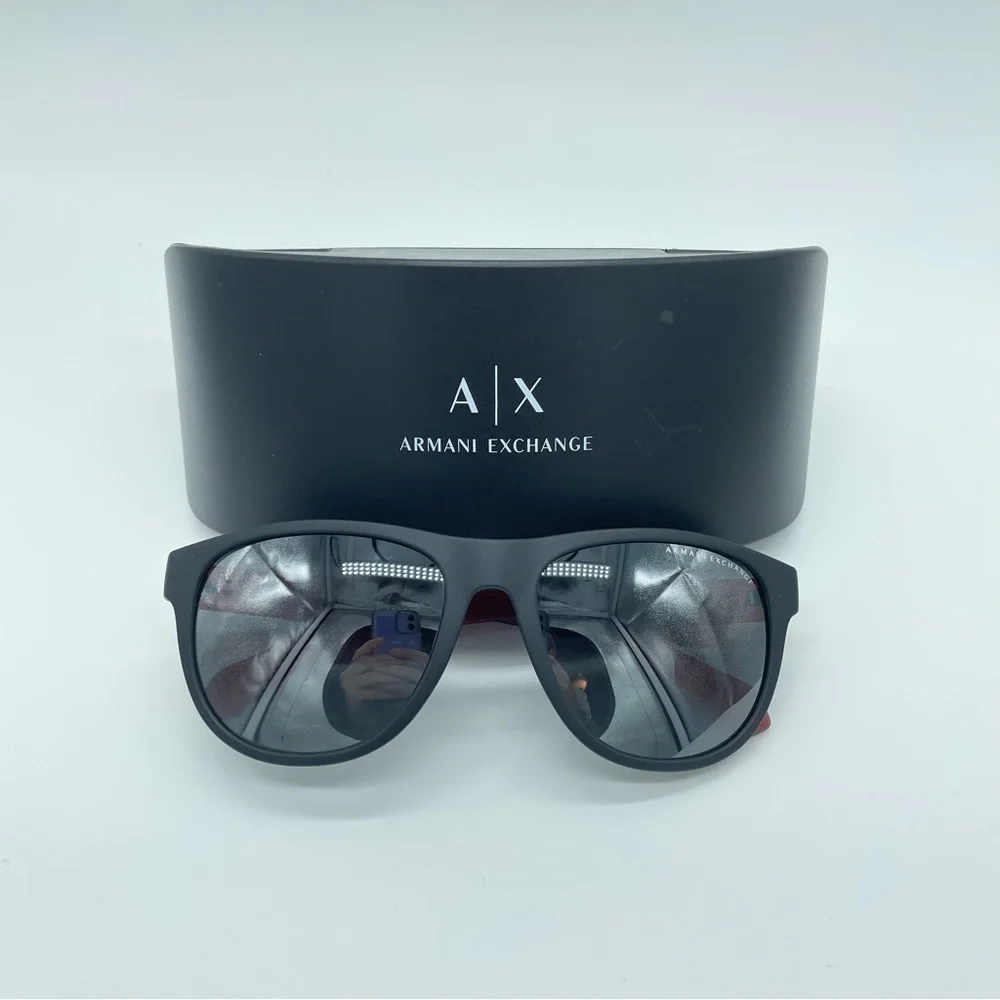 Armani Exchange New Polarized Red and Black Sunglasses with Case